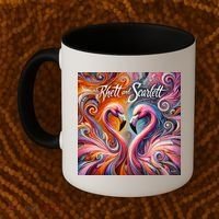 Rhett And Scarlett Flamingos Key West Butterfly Love Coffee Mug thumb 2