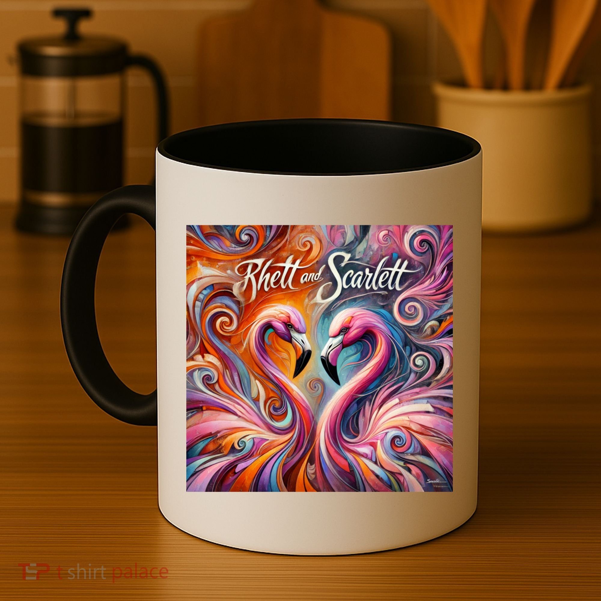 Rhett And Scarlett Flamingos Key West Butterfly Love Coffee Mug