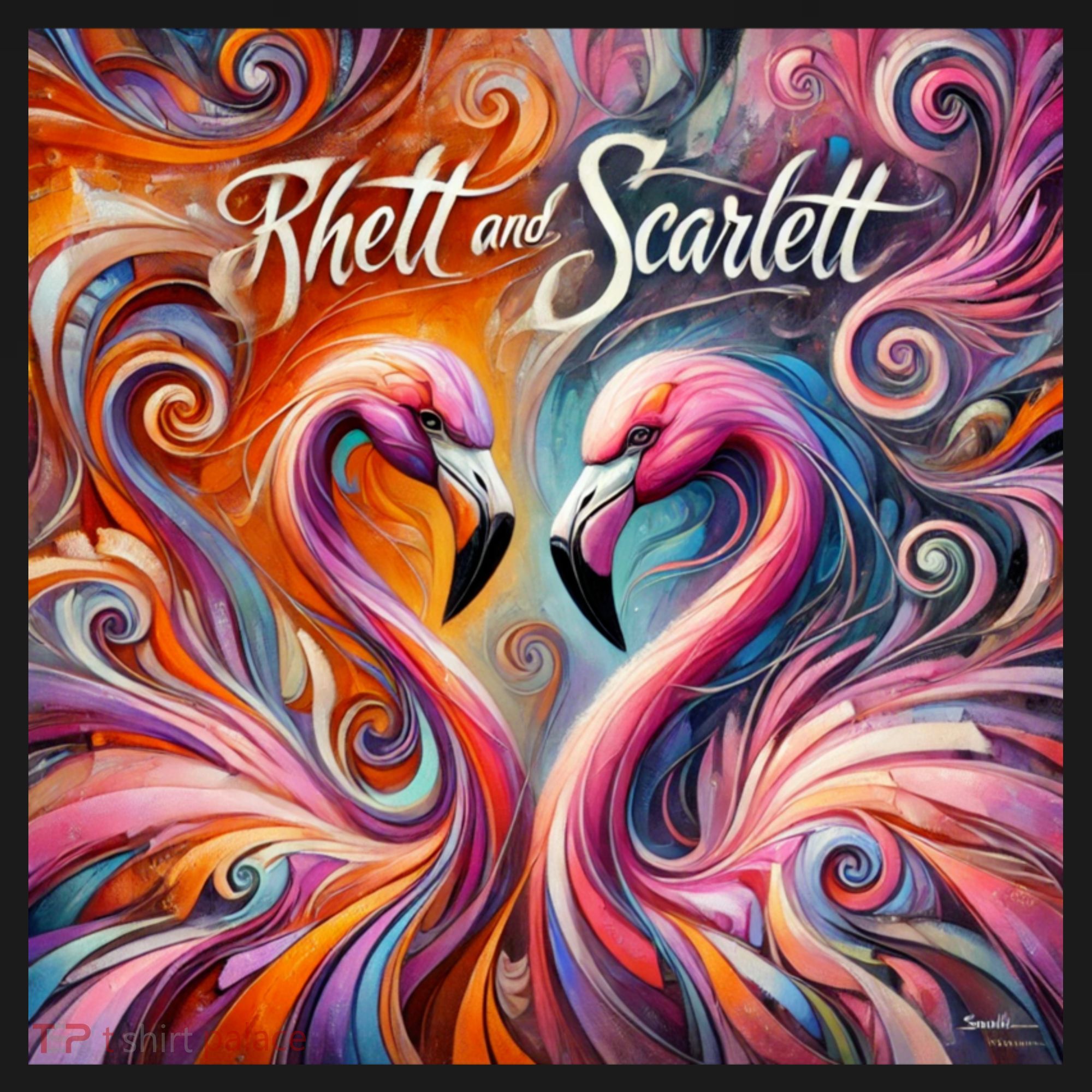 Rhett And Scarlett Flamingos Key West Butterfly Love Coaster