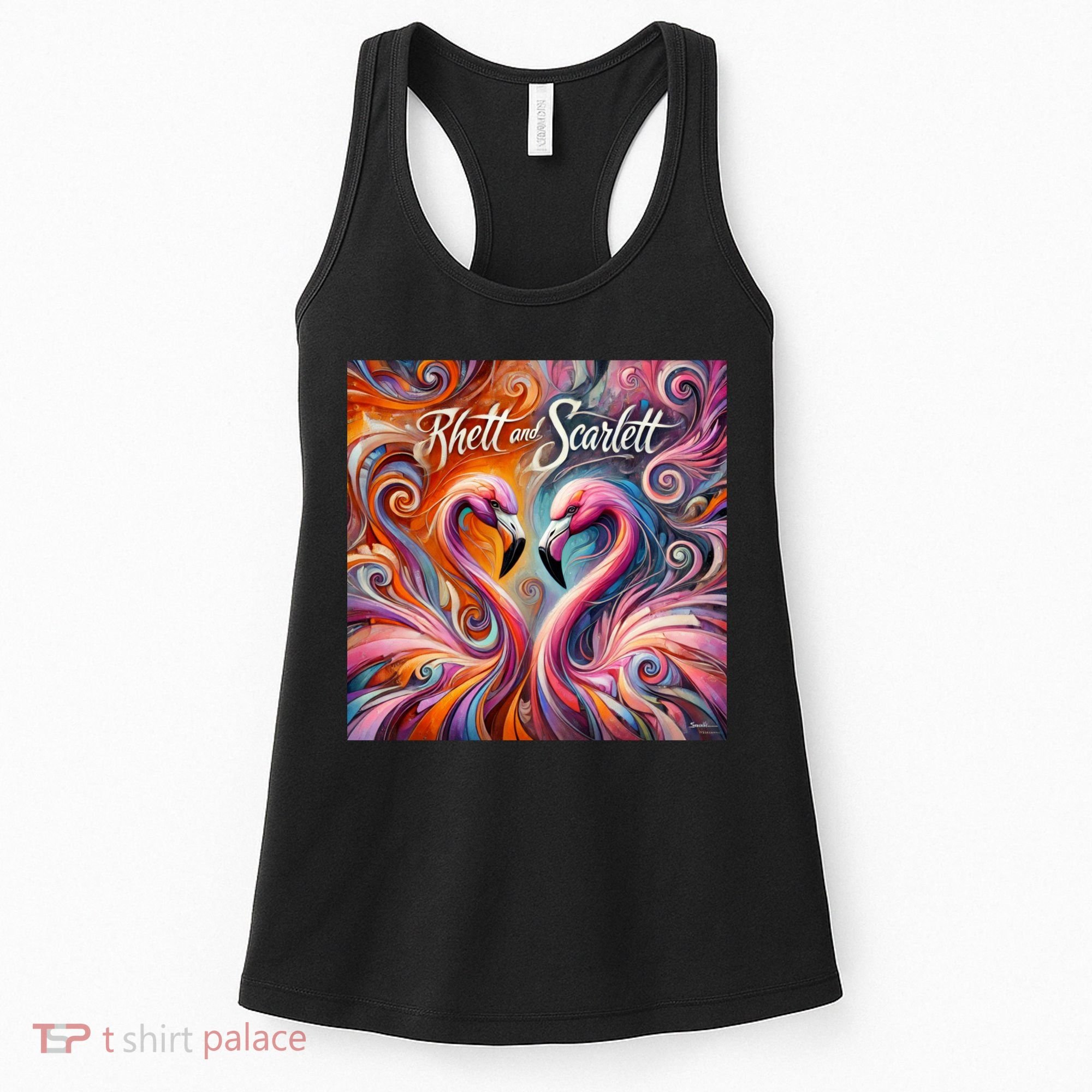 Rhett And Scarlett Flamingos Key West Butterfly Love Women's Tank Top