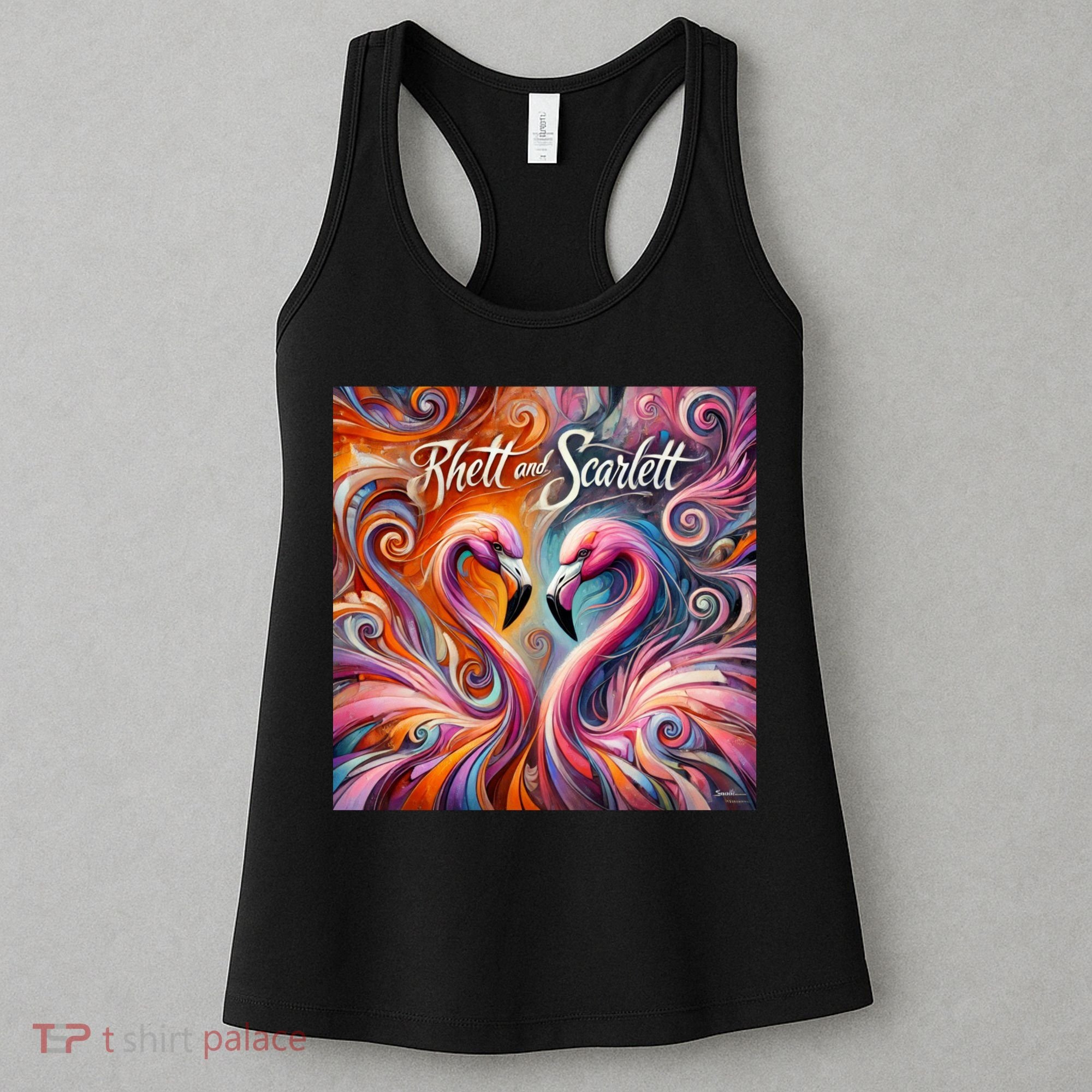 Rhett And Scarlett Flamingos Key West Butterfly Love Women's Tank Top