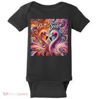 Rhett And Scarlett Flamingos Key West Butterfly Love Baby Bodysuit thumb 0
