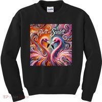Rhett And Scarlett Flamingos Key West Butterfly Love Kids Sweatshirt thumb 0