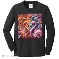 Rhett And Scarlett Flamingos Key West Butterfly Love Kids Long Sleeve Shirt thumb 0