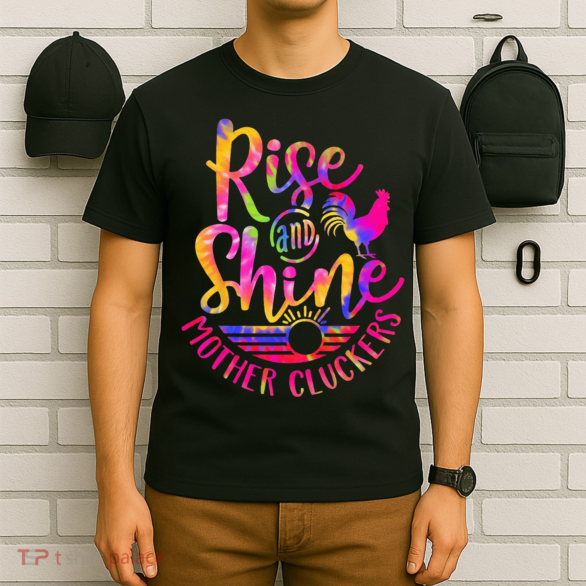Rise and Shine Mother Cluckers Chicken World Farm Animals T-Shirt
