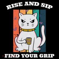 Rise And Sip Find Your Grip Funny Caffeine Coffee Coffee Mug thumb 5