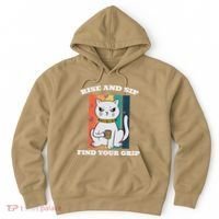 Rise And Sip Find Your Grip Funny Caffeine Coffee Hoodie thumb 0