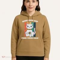 Rise And Sip Find Your Grip Funny Caffeine Coffee Hoodie thumb 5