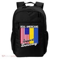 Real Americans Support Democracy Pro Ukraine Anti War Peace Backpack thumb 0