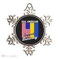Real Americans Support Democracy Pro Ukraine Anti War Peace Ornament thumb 0