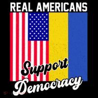 Real Americans Support Democracy Pro Ukraine Anti War Peace Ornament thumb 1