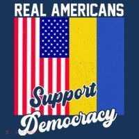 Real Americans Support Democracy Pro Ukraine Anti War Peace Long Sleeve Shirt thumb 2
