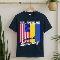 Real Americans Support Democracy Pro Ukraine Anti War Peace T-Shirt thumb 2