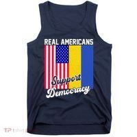 Real Americans Support Democracy Pro Ukraine Anti War Peace Tank Top thumb 0