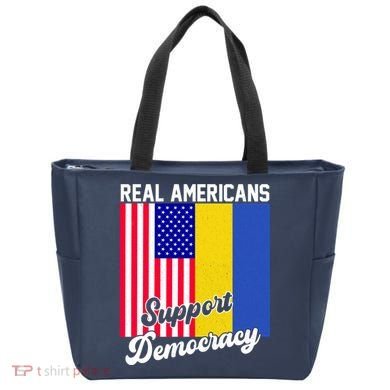 Real Americans Support Democracy Pro Ukraine Anti War Peace Tote Bag