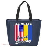 Real Americans Support Democracy Pro Ukraine Anti War Peace Tote Bag thumb 0