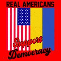 Real Americans Support Democracy Pro Ukraine Anti War Peace Santa Hat thumb 1