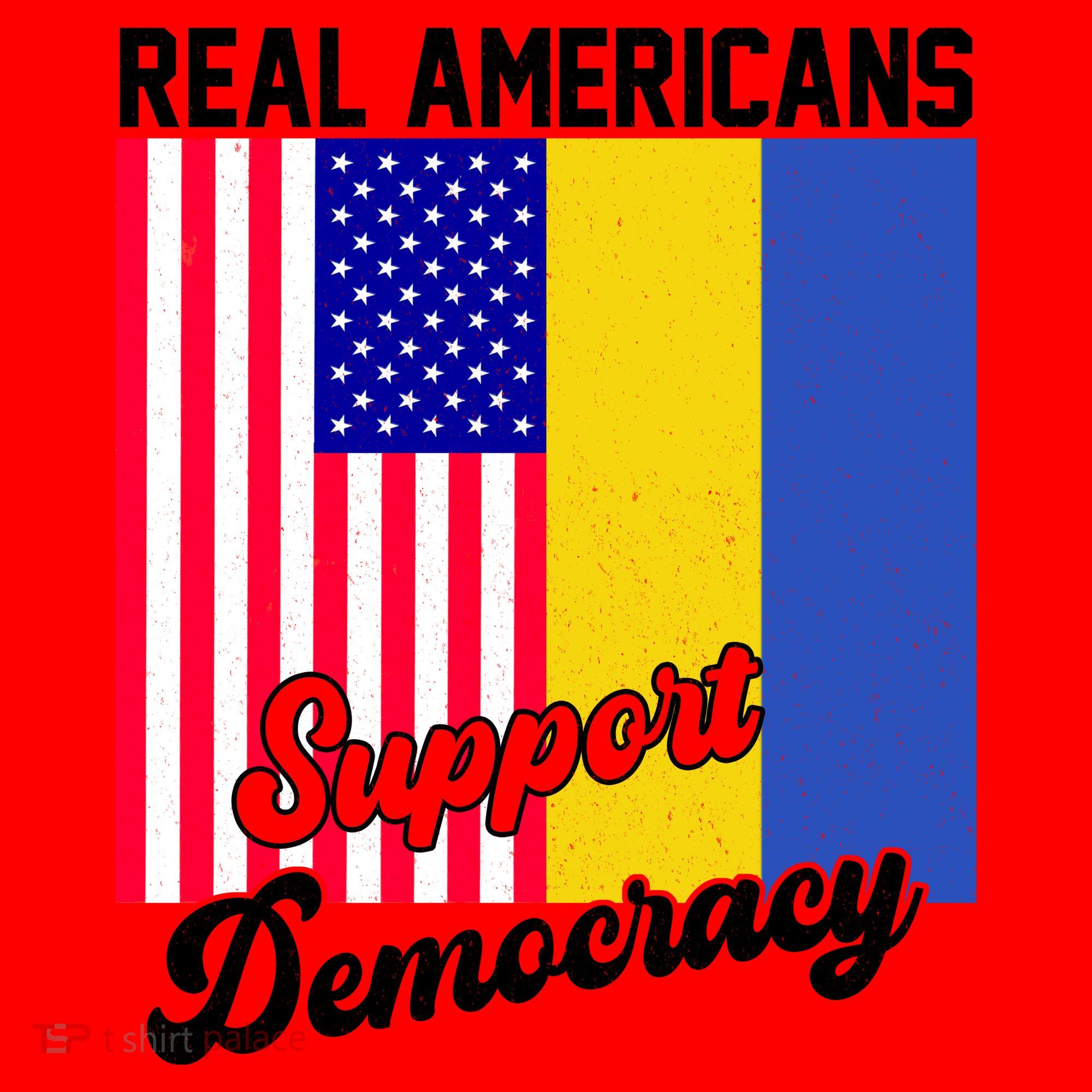 Real Americans Support Democracy Pro Ukraine Anti War Peace Santa Hat