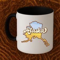 Retro Alaska State Logo Coffee Mug thumb 2