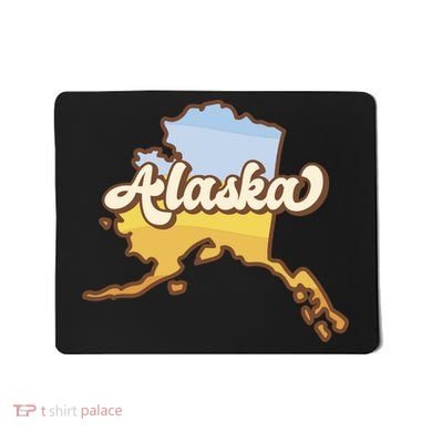 Retro Alaska State Logo Mousepad