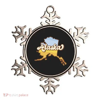 Retro Alaska State Logo Ornament