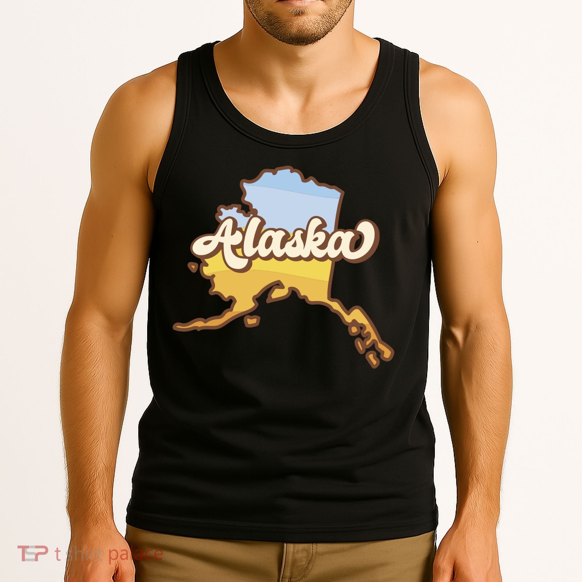 Retro Alaska State Logo Tank Top