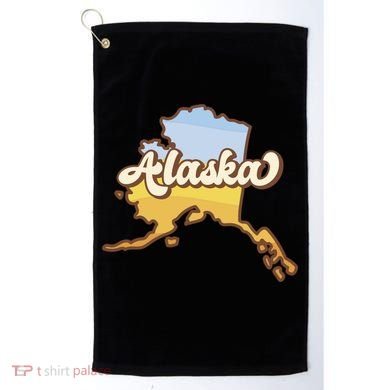 Retro Alaska State Logo Golf Towel