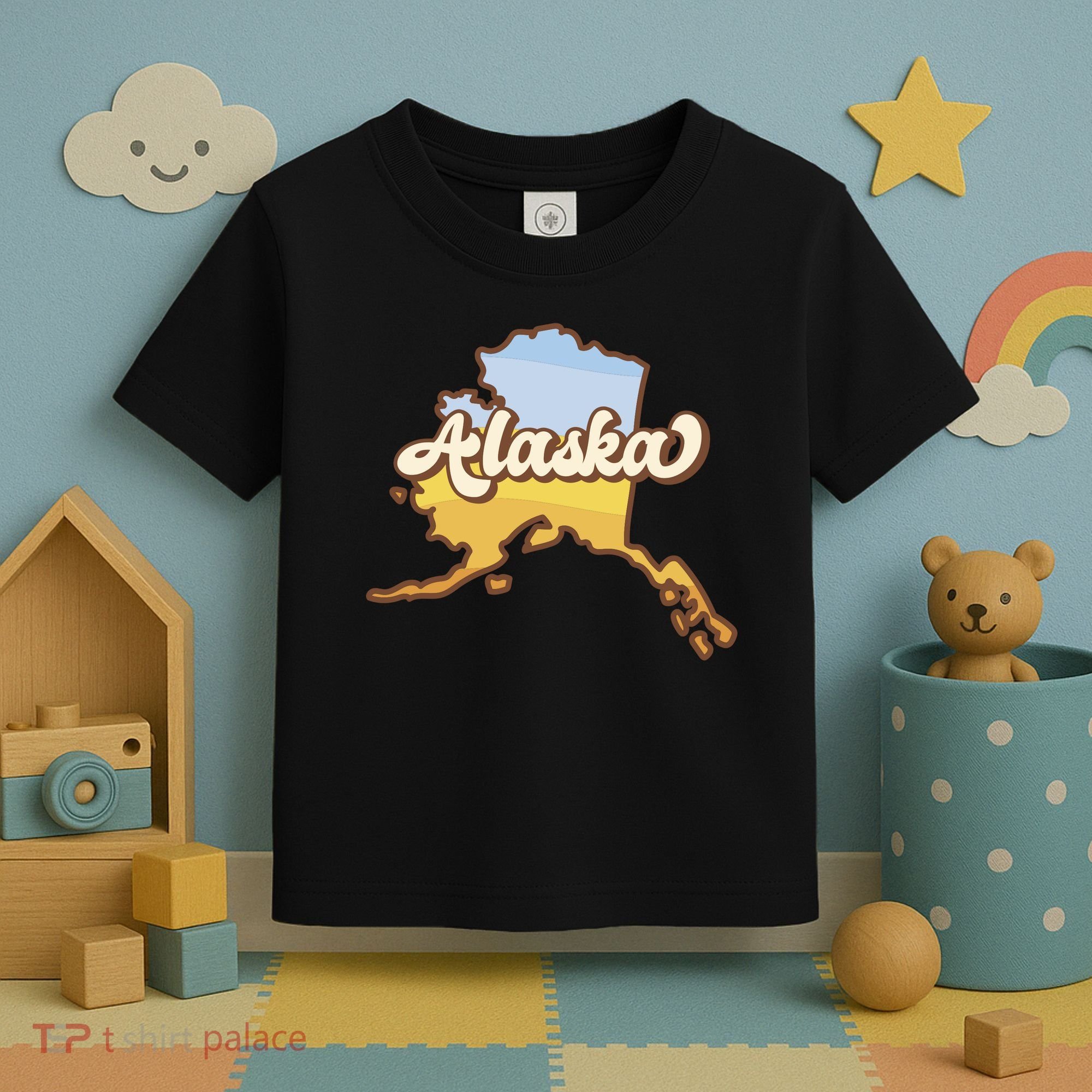 Retro Alaska State Logo Toddler T-Shirt