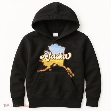 Retro Alaska State Logo Kids Hoodie