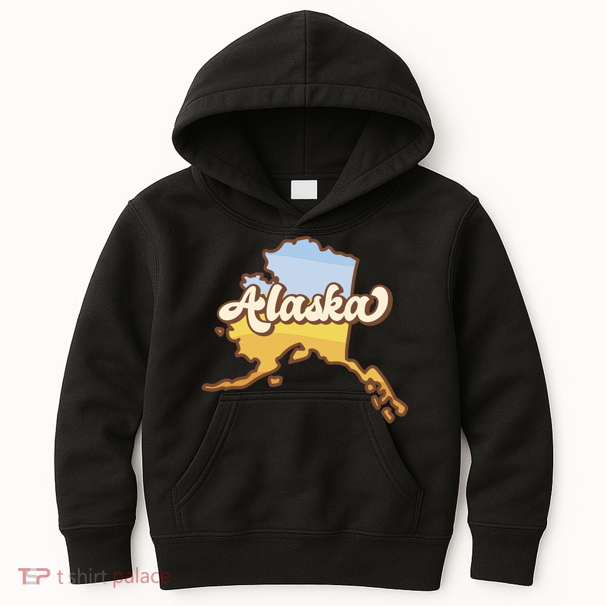 Retro Alaska State Logo Kids Hoodie