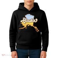 Retro Alaska State Logo Kids Hoodie thumb 4