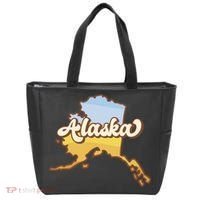 Retro Alaska State Logo Tote Bag thumb 0
