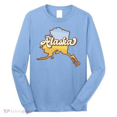 Retro Alaska State Logo Long Sleeve Shirt