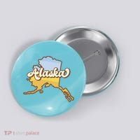 Retro Alaska State Logo Button thumb 0