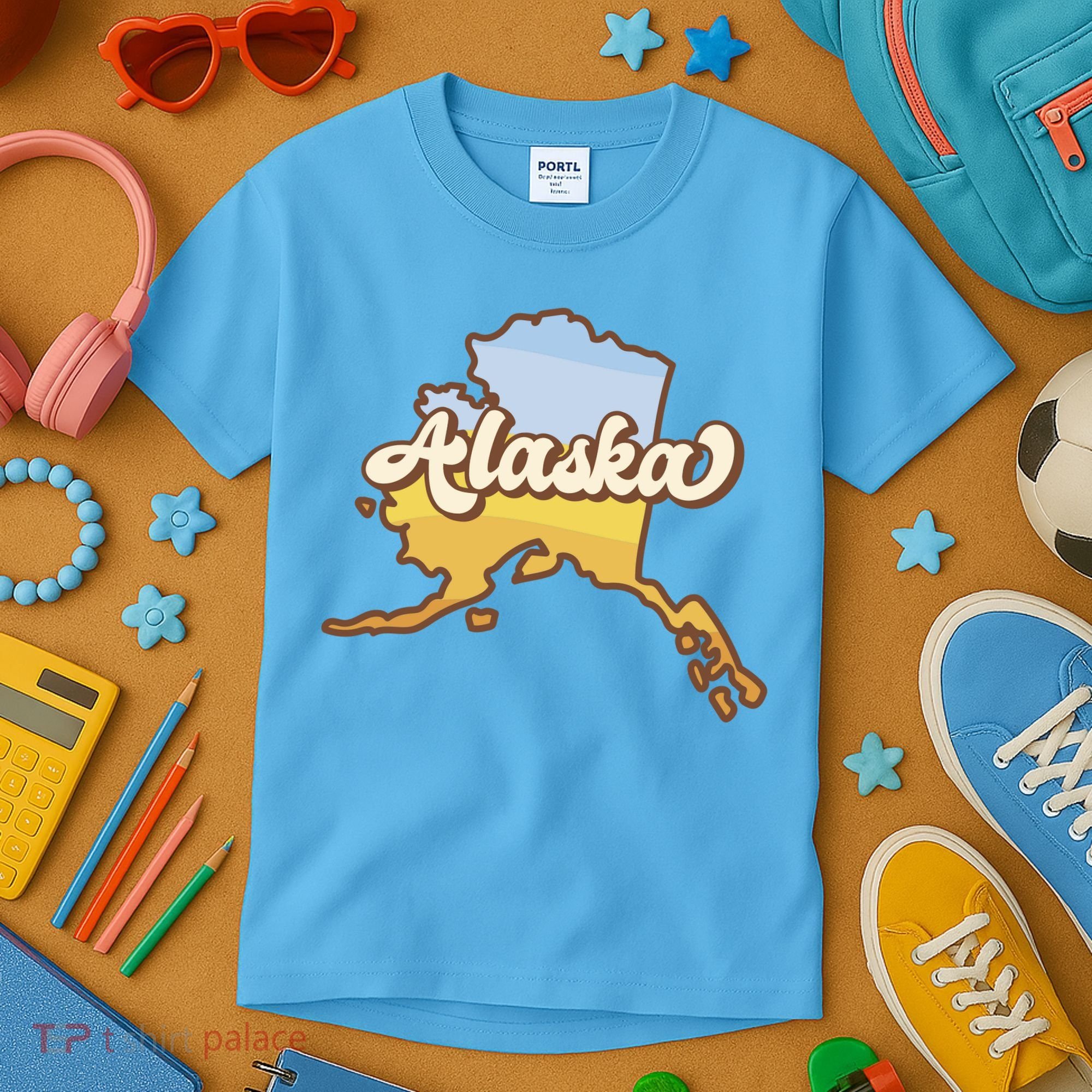 Retro Alaska State Logo Kids T-Shirt
