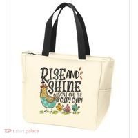 Rise And Shine Give God The Glory Funny Chicken Christian Tote Bag thumb 3