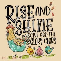 Rise And Shine Give God The Glory Funny Chicken Christian Tote Bag thumb 4