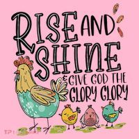 Rise And Shine Give God The Glory Funny Chicken Christian Coaster thumb 2