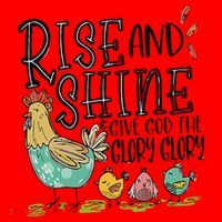 Rise And Shine Give God The Glory Funny Chicken Christian Santa Hat thumb 1