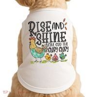 Rise And Shine Give God The Glory Funny Chicken Christian Doggie Tank thumb 0