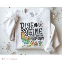 Rise And Shine Give God The Glory Funny Chicken Christian Sweatshirt thumb 2