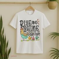 Rise And Shine Give God The Glory Funny Chicken Christian T-Shirt thumb 2