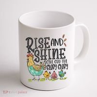 Rise And Shine Give God The Glory Funny Chicken Christian Coffee Mug thumb 1