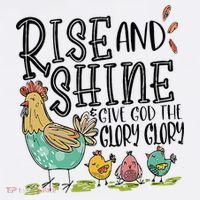 Rise And Shine Give God The Glory Funny Chicken Christian Women's Hoodie thumb 2