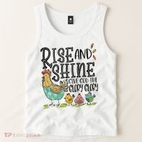 Rise And Shine Give God The Glory Funny Chicken Christian Tank Top thumb 2