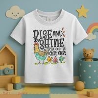 Rise And Shine Give God The Glory Funny Chicken Christian Toddler T-Shirt thumb 3