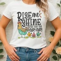 Rise And Shine Give God The Glory Funny Chicken Christian Women's T-Shirt thumb 2