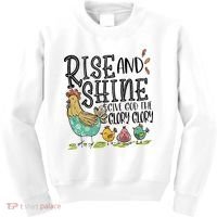 Rise And Shine Give God The Glory Funny Chicken Christian Kids Sweatshirt thumb 0