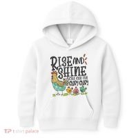 Rise And Shine Give God The Glory Funny Chicken Christian Kids Hoodie thumb 0