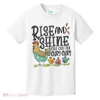 Rise And Shine Give God The Glory Funny Chicken Christian Kids T-Shirt thumb 0